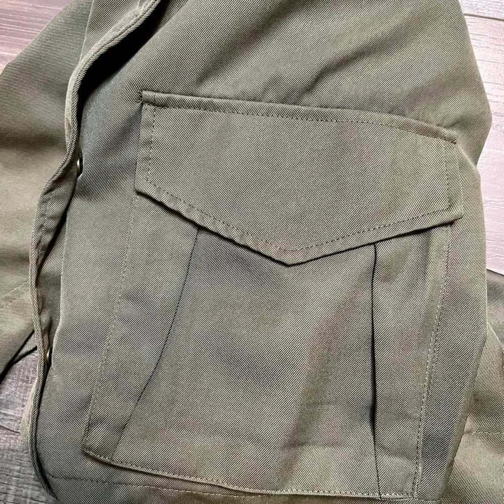 Gilli Womens Jacket Size S/M Army Green Military Infantry Draped Button Up - Picture 7 of 12